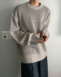 Mesh warmer round knit