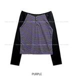 Noi Stripe Raglan Boat Neck Long Sleeve