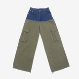 Riona Color Matching Denim Pants