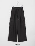 [unisex] Gels wool pintuck banding cargo pants