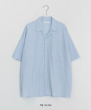 [unisex] Jint Seersucker Over Short Sleeve Shirt