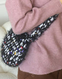 Pcong Bokashi Knit Fur Mini Shoulder Crossbody Bag