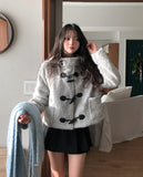 [wool 20%] Dawson Hairy Hooded Duffle Coat