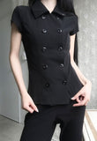[ EEUN MADE ] Rosette Button Top