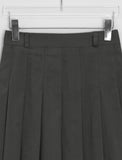 Canpers Brushed Cotton Pleated Banding Midi Skirt