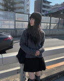 Renew wool pleats mini skirt