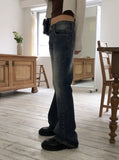 Forton Low-rise Incised Bootcut Denim Pants