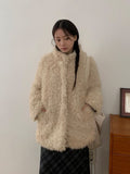 Bihin Collar Half Fur Jacket
