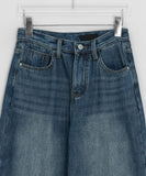 Boken Brushed Washing Denim Wide Pants