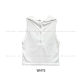 Bare Button Linen Hooded Sleeveless