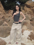 Haeran Two-Buckle Big Cargo Pocket Wide Pants