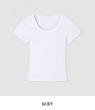 Slim Deep Round Short Sleeve