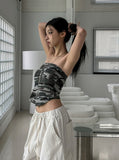 DT Military Pocket Crop Top (with cup)