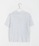 Ruidi Crop Collar Short Sleeve Knit Cardigan