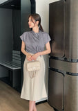 Balit Tie Drape Short Sleeve T-Blouse