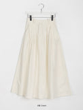 Shoniku banding pin tuck long skirt