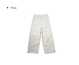 Zid Brushed Snap Cotton Wide Pants