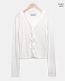 Duhi Twisted Button Long Sleeve Cardigan