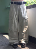 Thunder Pigment Washing Wide Cargo Long Pants