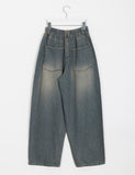 Otimo Banding Washing Balloon Denim Pants