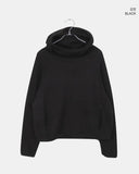 Noni High Neck Color Matching Brushed Knit Hood T-Shirt