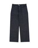 Non-fade Raw Wide Denim Pants