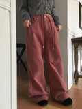 Nookan Stopper String Color Cotton Long Wide Pants