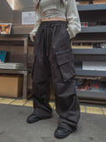 Bendy Zipper Diagonal Pocket Cargo Pants