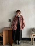 Bellito Check Cotton Over Hood Zip-Up