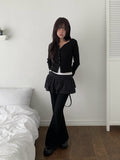 Lumpy Rib Round Slim Fit Long Sleeve Cardigan