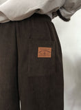 Lawson Pintuck Patch Corduroy Brushed Wide Pants