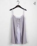 Koachi vintage lace slit layered mini one piece