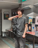 Offset Vintage Lettering Short Sleeve T-shirt