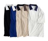 Color scheme collar oversize fit short sleeve T-shirt