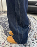 Elt raw wide denim pants