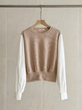 Chocolate Layered Knit Long Skirt Two-Piece