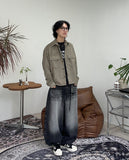 Reuben Balloon Banding Denim Pants