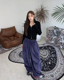 Kenny Velour Pintuck Banding Pants