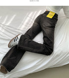 Span Relaxed Loose Long Bootcut Banding Denim Pants