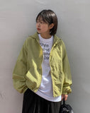 [Unisex] Hilme Cap Hood Crop Windbreaker