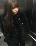 Lour High Neck Vintage Fur Jacket