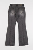 Slate incision flare denim pants