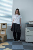 Caroline Chain Embroidered Crop Short Sleeve Tee