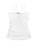 Lay Shirred Mesh Layered Sleeveless