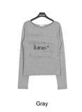 Marron Print Tension Long Sleeve Tee