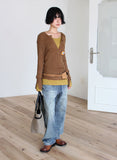 HENLEY BUTTON SLIM KNIT