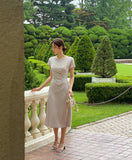 Jelenin Draped Shirred A-line One Piece