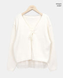 Peron Layered Knit Bolero Cardigan Sleeveless Set