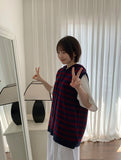[unisex] Henken Stripe Hood Knit Vest