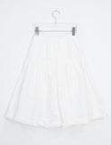 Fiumi Frill Shirring Midi Banding Skirt